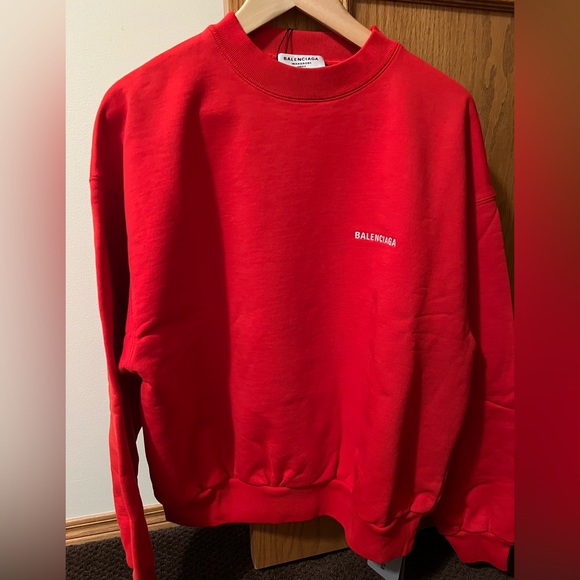 SOLD - Balenciaga Logo Printed Crewneck Sweatshirt - Picture 1 of 9